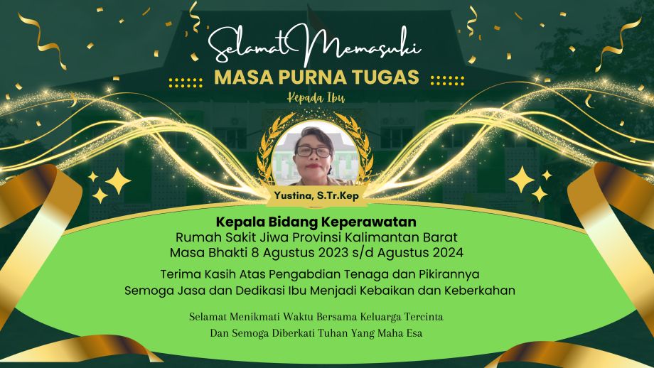 Selamat Memasuki Masa Purna Tugas Ibu Yustina, S.Tr.Kep